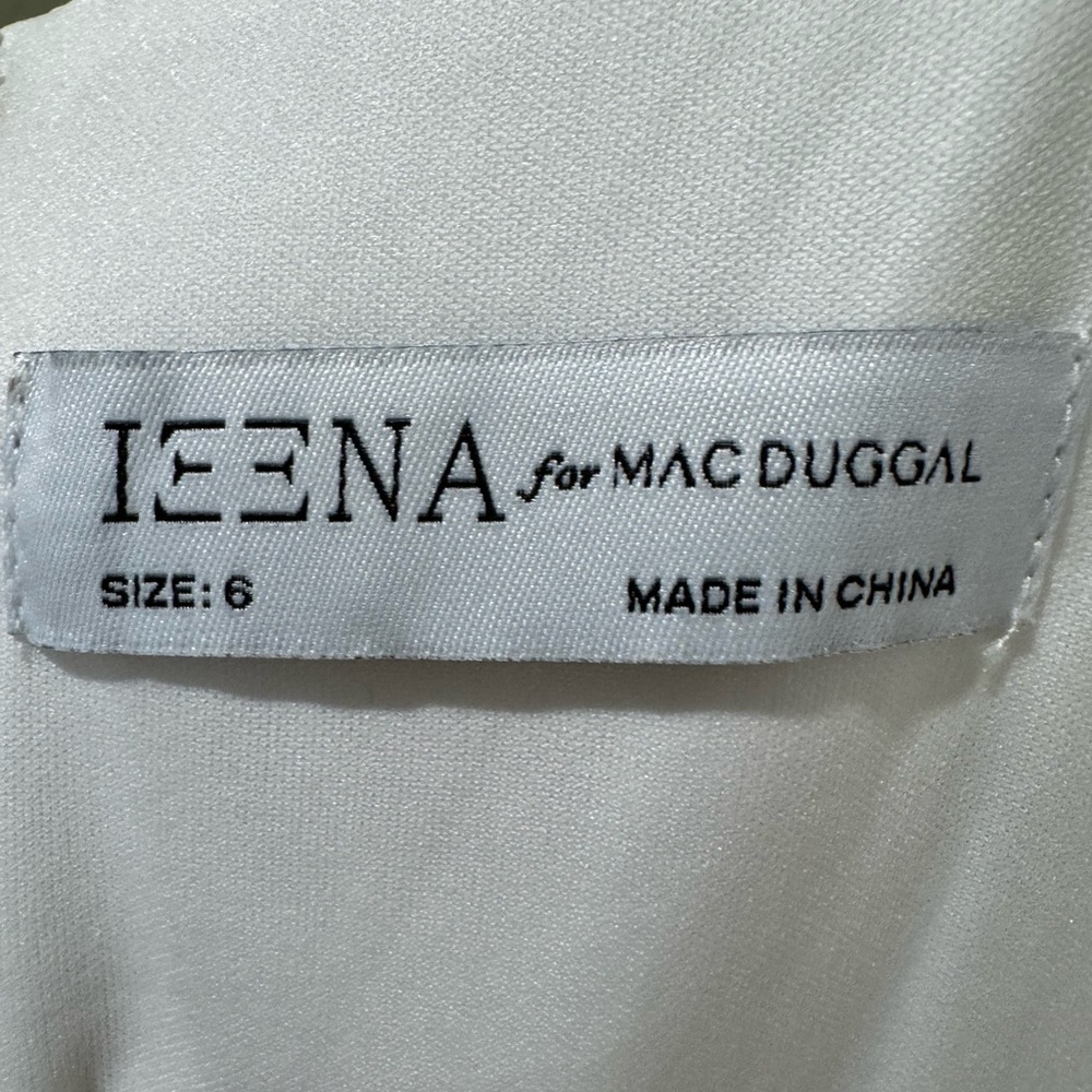 Ieena for MacDuggal One Shoulder Double Strap Satin Gown NWT Size 6 - Picture 12 of 13